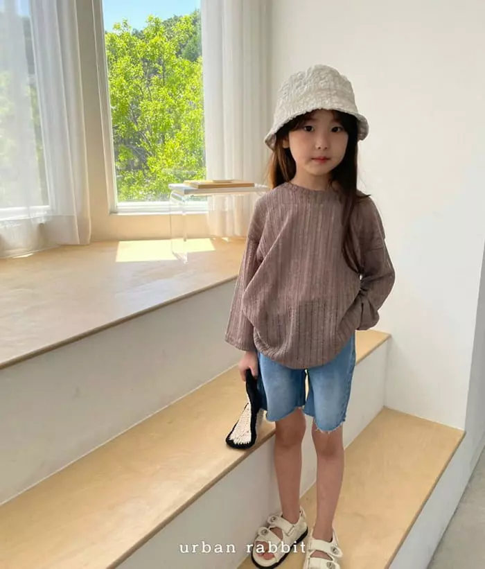 Urban Rabbit - Korean Children Fashion - #fashionkids - Loose Fit Linen Tee - 5