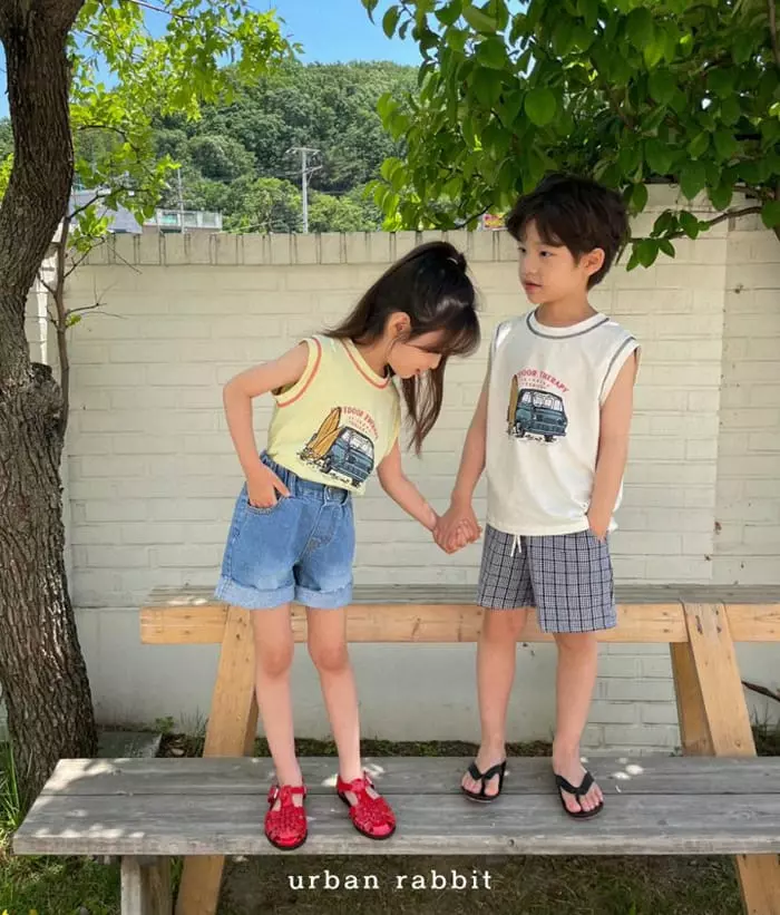 Urban Rabbit - Korean Children Fashion - #kidsshorts - Out Door Sleeveless Tee - 2