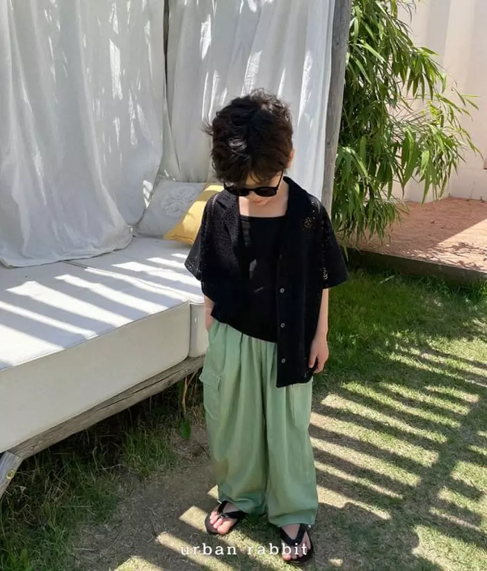 Urban Rabbit - Korean Children Fashion - #kidsshorts - Inner Sleeveless Ivory Beige Black Set - 5