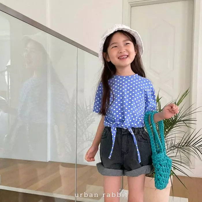 Urban Rabbit - Korean Children Fashion - #magicofchildhood - Dot Slit Tee - 2