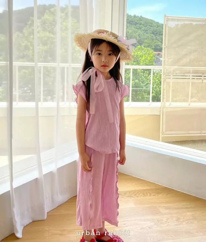 Urban Rabbit - Korean Children Fashion - #magicofchildhood - Wave Pleats Top Bottom Set