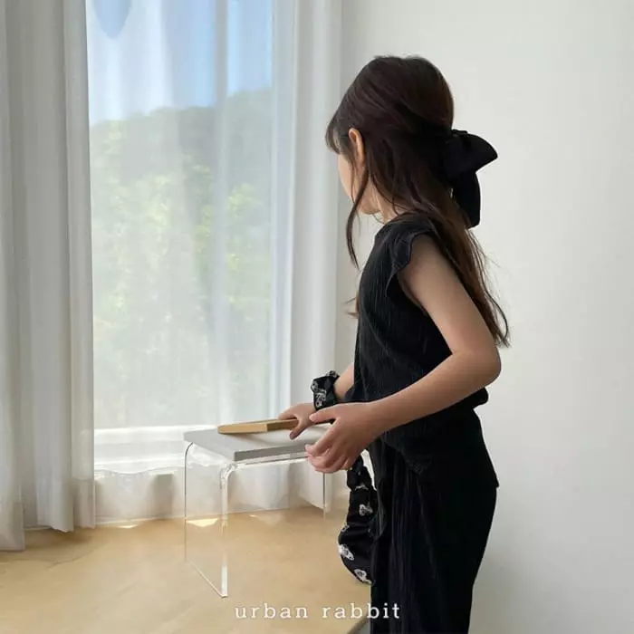 Urban Rabbit - Korean Children Fashion - #stylishchildhood - Wave Pleats Top Bottom Set - 6