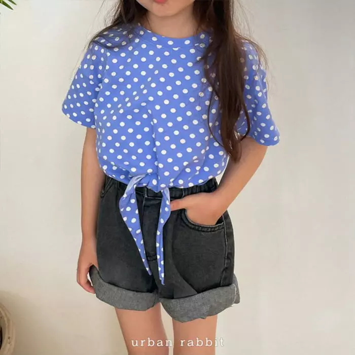 Urban Rabbit - Korean Children Fashion - #todddlerfashion - Dot Slit Tee - 5