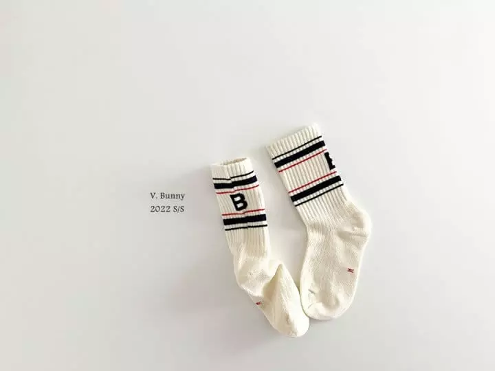 V Bunny - Korean Children Fashion - #discoveringself - B Socks Set - 2