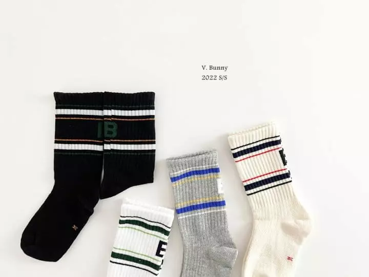 V Bunny - Korean Children Fashion - #littlefashionista - B Socks Set - 8