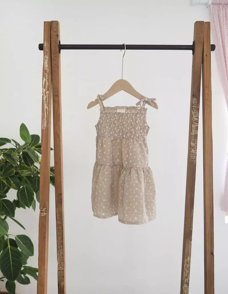 Zan Clover - Korean Children Fashion - #Kfashion4kids - Smocked Embroidery One-piece - 5