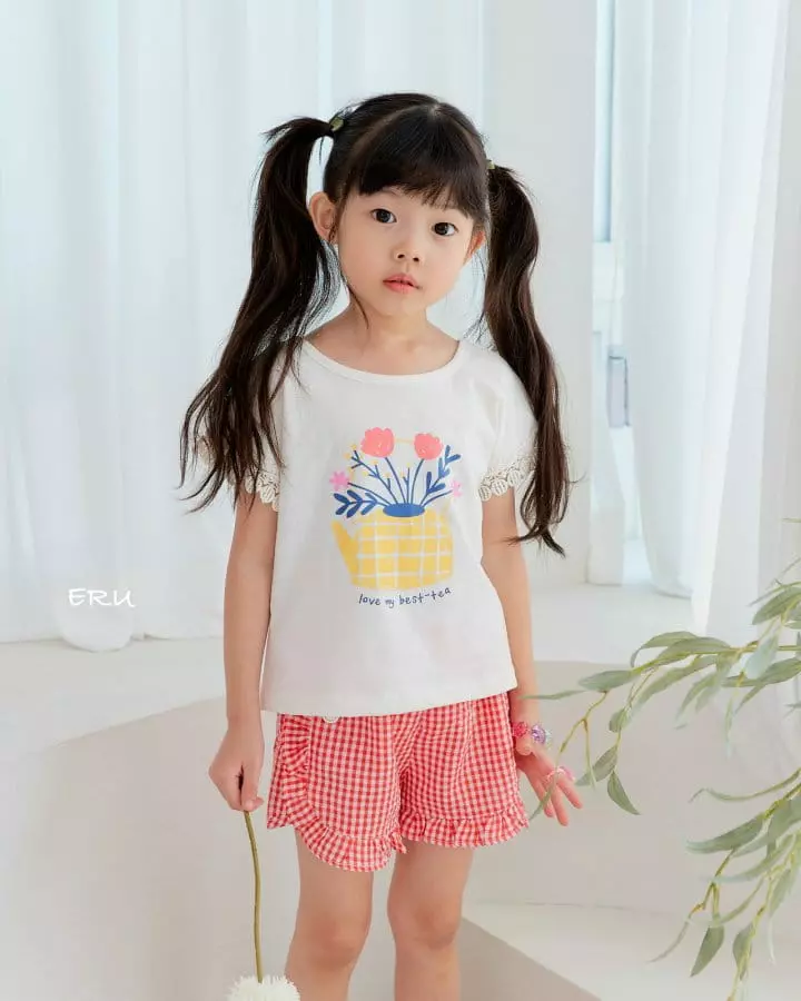 e.ru - Korean Children Fashion - #kidsshorts - Flower Tee - 2