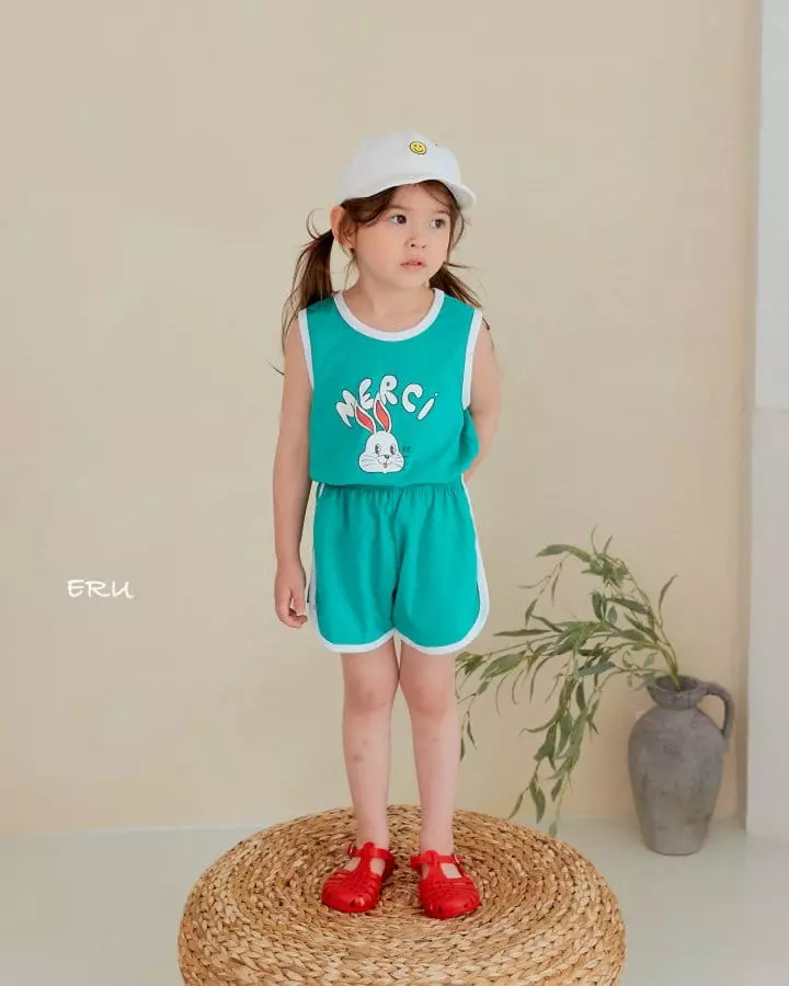 e.ru - Korean Children Fashion - #kidsshorts - Rabbit Top Bottom Set - 4
