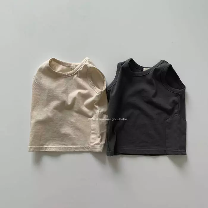 go;u - Korean Baby Fashion - #babyoutfit - Bebe Ddodem Sleeveless