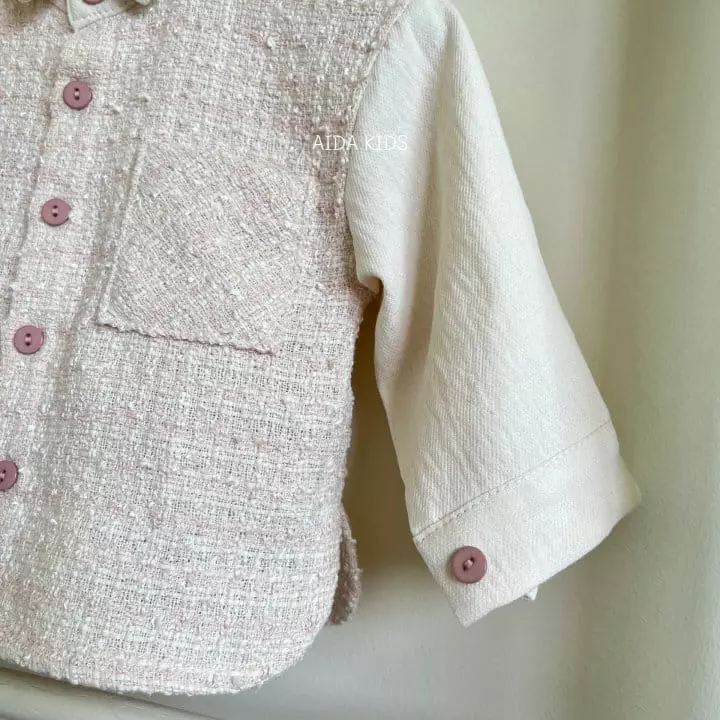 Aida - Korean Children Fashion - #childofig - Twid Shirt - 5