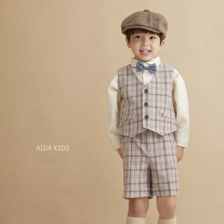 Aida - Korean Children Fashion - #childofig - Dandy Check Shorts - 3