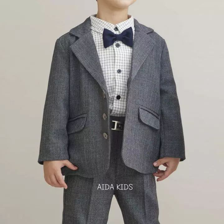 Aida - Korean Children Fashion - #childofig - Glen Check Jacket