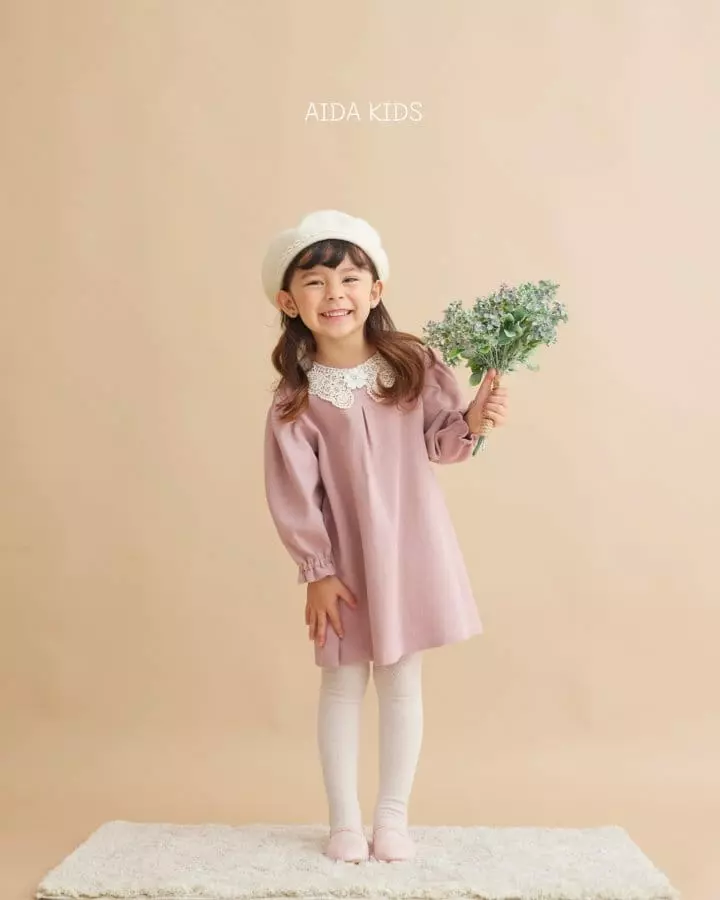 Aida - Korean Children Fashion - #childofig - Pearl Flower One-piece