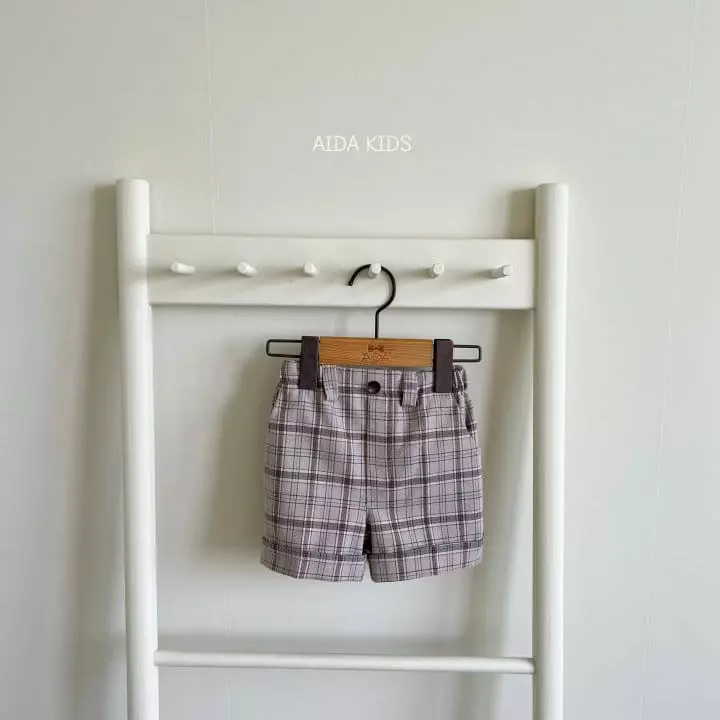 Aida - Korean Children Fashion - #childofig - Dandy Check Shorts - 4