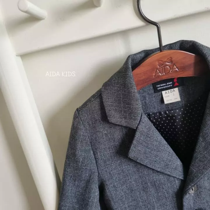 Aida - Korean Children Fashion - #designkidswear - Glen Check Jacket - 3