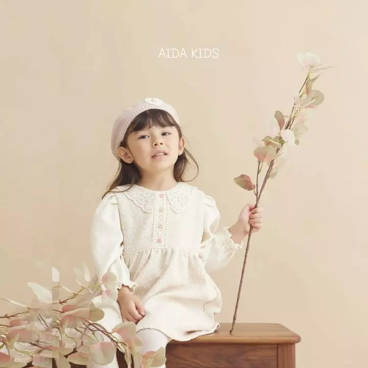 Aida - Korean Children Fashion - #discoveringself - Sue Collar Twid One-piece