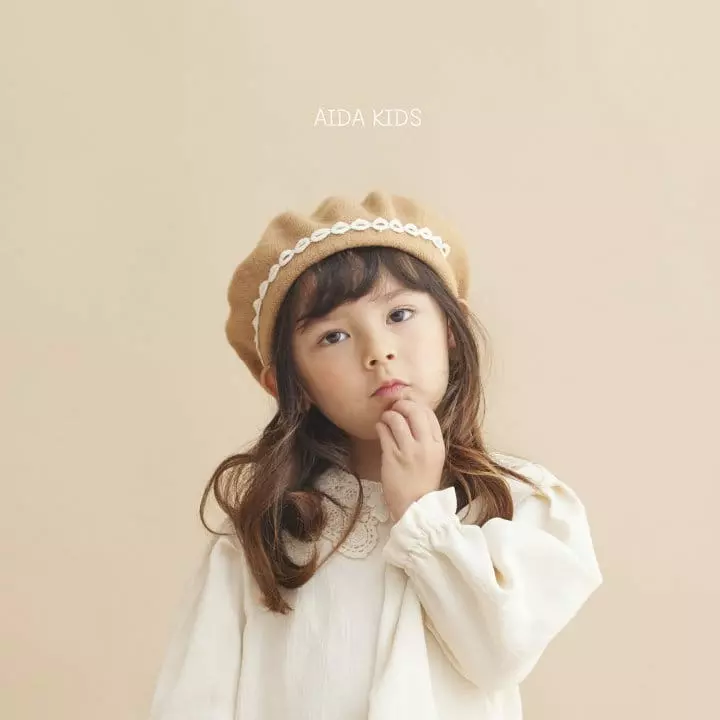 Aida - Korean Children Fashion - #discoveringself - Lace Beret Hat - 3