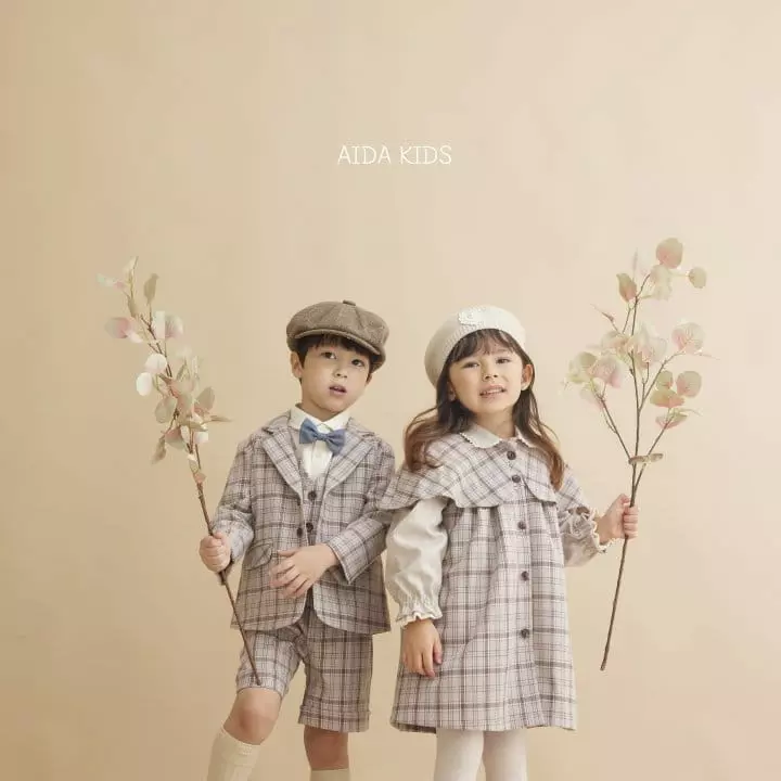 Aida - Korean Children Fashion - #fashionkids - Dandy Check Jacket - 8