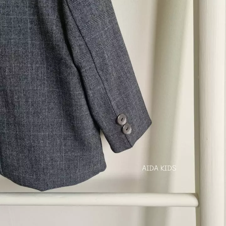 Aida - Korean Children Fashion - #fashionkids - Glen Check Jacket - 5