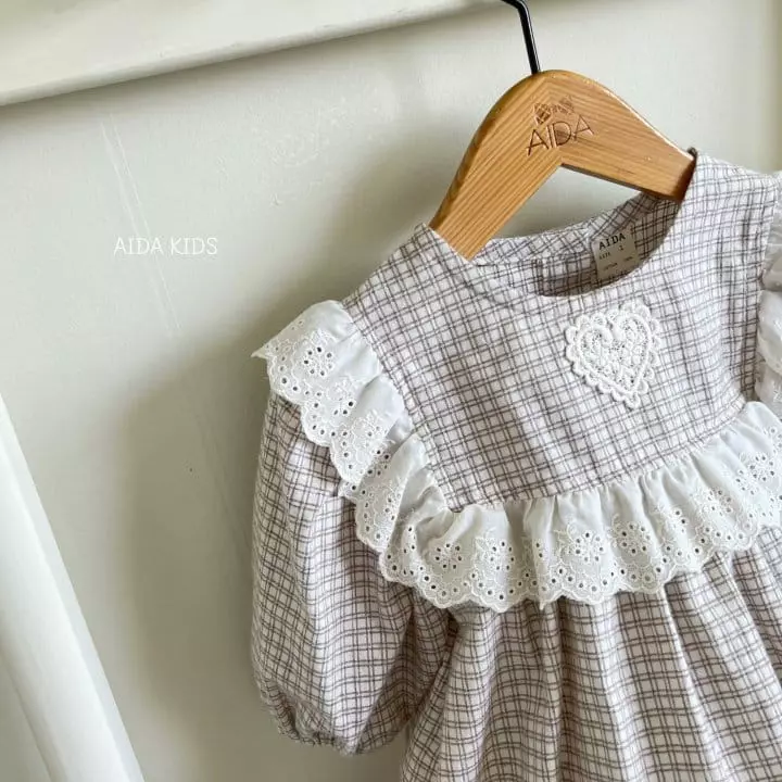 Aida - Korean Children Fashion - #fashionkids - New Check One-piece