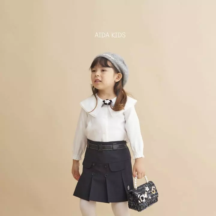 Aida - Korean Children Fashion - #fashionkids - Basic Button Skirt