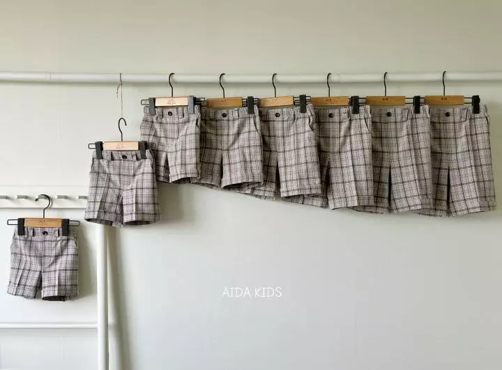 Aida - Korean Children Fashion - #kidsshorts - Dandy Check Shorts - 8