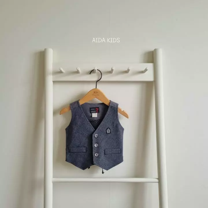 Aida - Korean Children Fashion - #kidsshorts - Glen Check Vest - 5