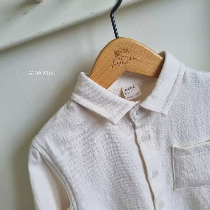 Aida - Korean Children Fashion - #fashionkids - Washing Cream Shirt - 4