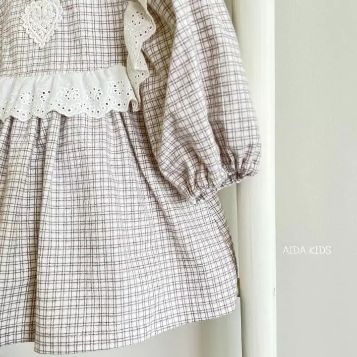 Aida - Korean Children Fashion - #kidsshorts - New Check One-piece - 2