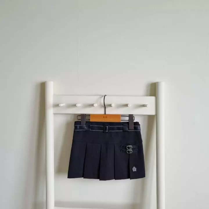 Aida - Korean Children Fashion - #kidsshorts - Mini Belt Skirt