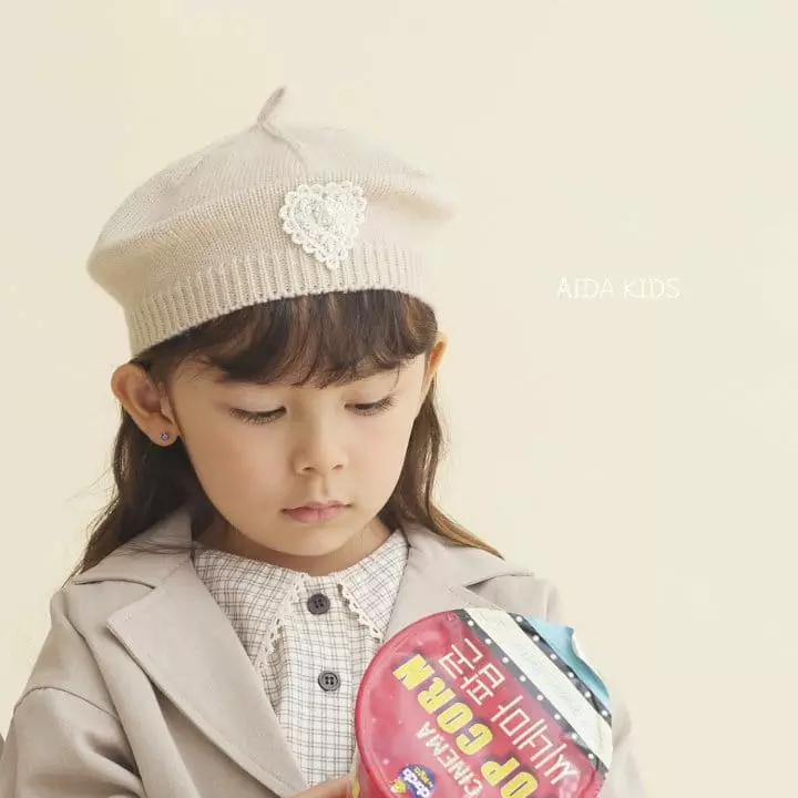 Aida - Korean Children Fashion - #kidsstore - Heart Beret Hat (1~4y) - 5