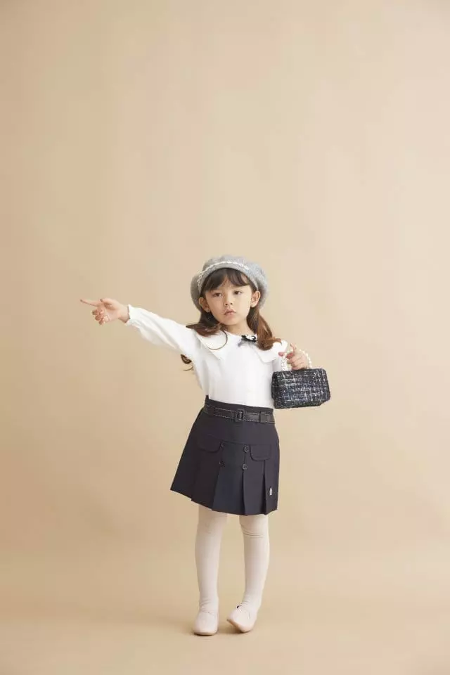 Aida - Korean Children Fashion - #kidsstore - Basic Button Skirt - 3