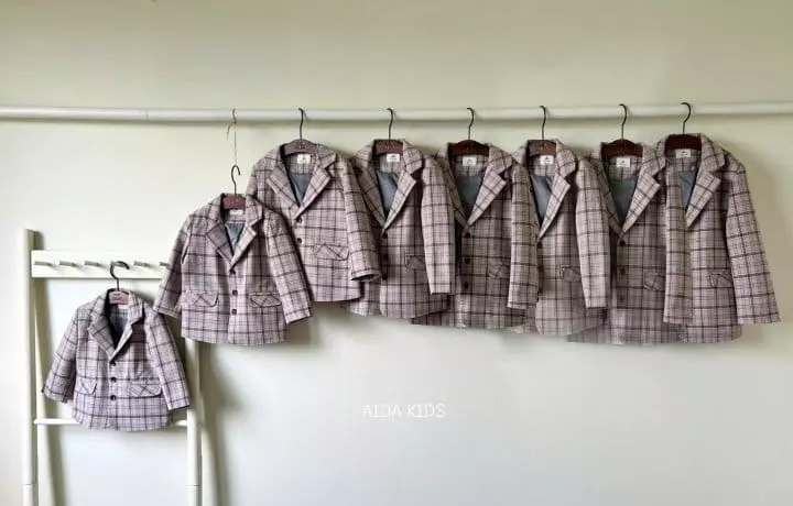 Aida - Korean Children Fashion - #kidzfashiontrend - Dandy Check Jacket - 11