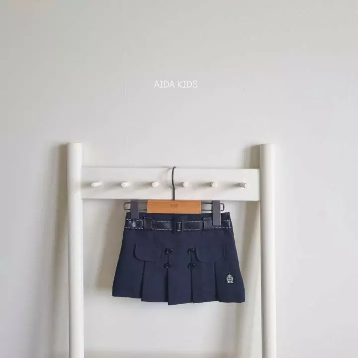 Aida - Korean Children Fashion - #kidsstore - Basic Button Skirt - 4
