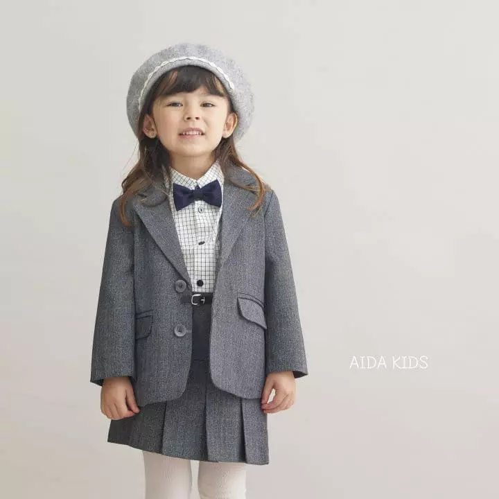 Aida - Korean Children Fashion - #kidzfashiontrend - Glen Check Skirt - 2