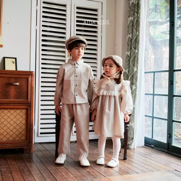 Aida - Korean Children Fashion - #littlefashionista - New Check One-piece - 6