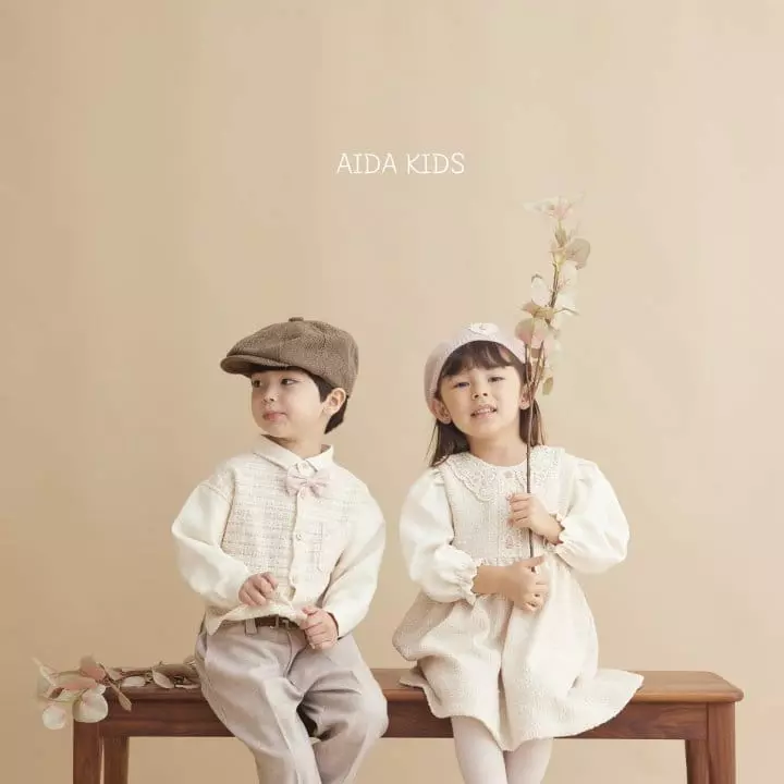 Aida - Korean Children Fashion - #minifashionista - Sue Collar Twid One-piece - 9