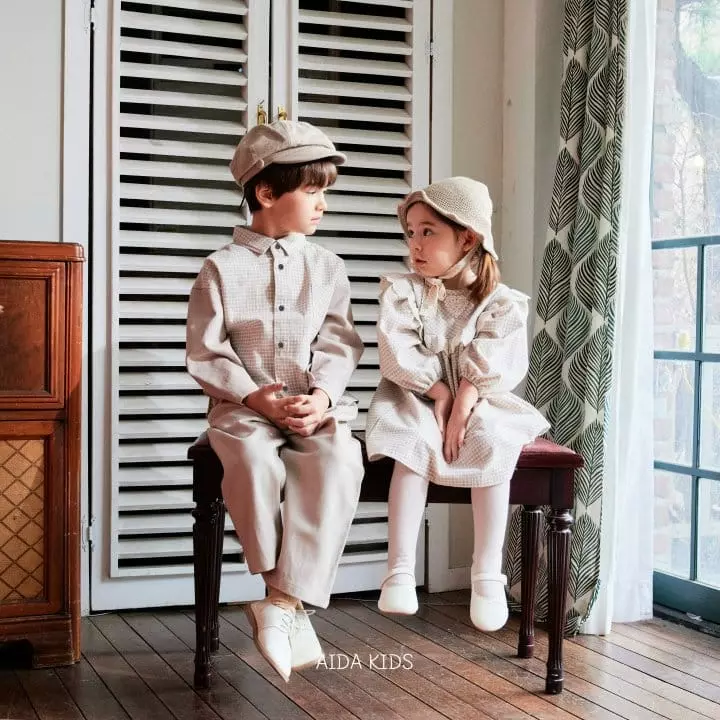 Aida - Korean Children Fashion - #minifashionista - New Check One-piece - 8