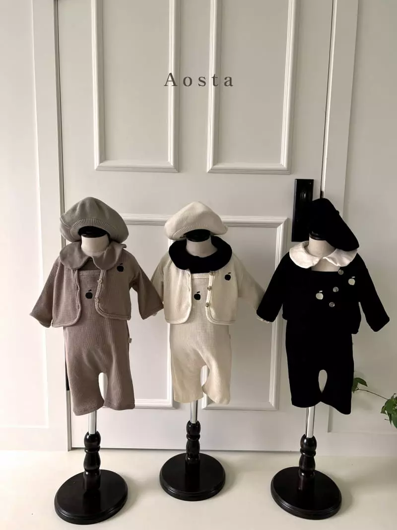 Aosta - Korean Baby Fashion - #babyboutique - Waffle Cardigan