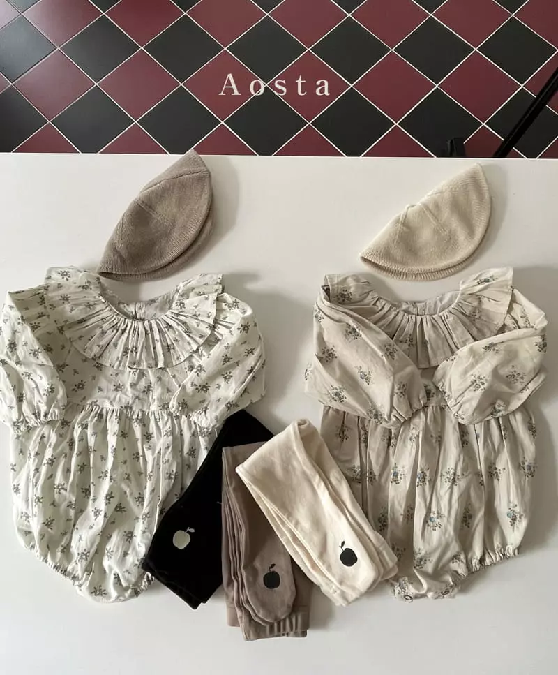 Aosta - Korean Baby Fashion - #babygirlfashion - Apple Foot Leggings