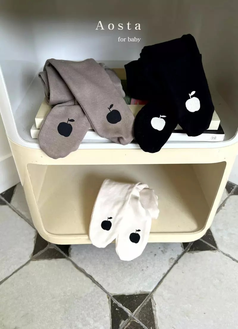 Aosta - Korean Baby Fashion - #babylifestyle - Apple Foot Leggings - 2