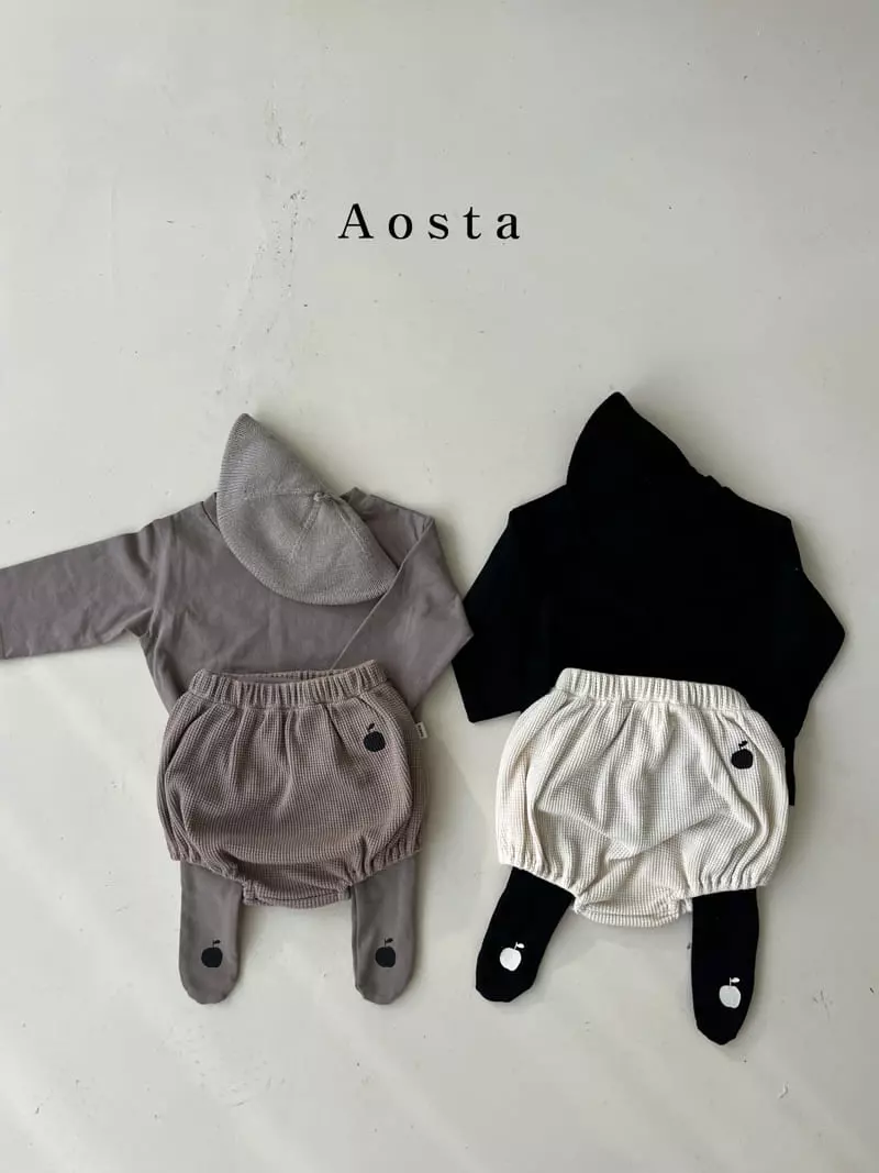 Aosta - Korean Baby Fashion - #babyoutfit - Apple Foot Leggings - 6