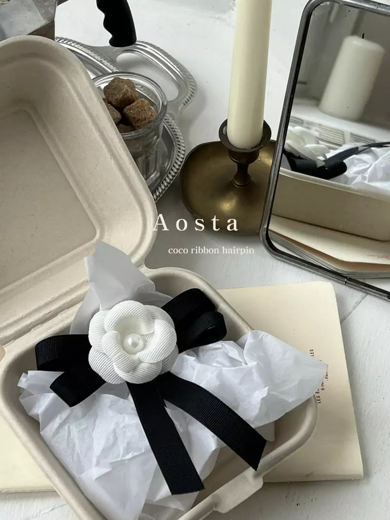 Aosta - Korean Children Fashion - #Kfashion4kids - Coco Ribbon Hairpin - 2