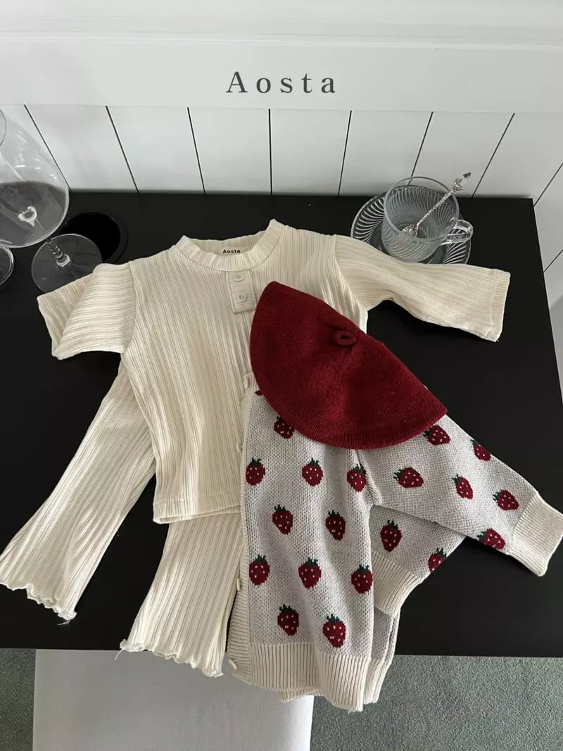 Aosta - Korean Children Fashion - #Kfashion4kids - Strawberry Knit Cardigan - 7