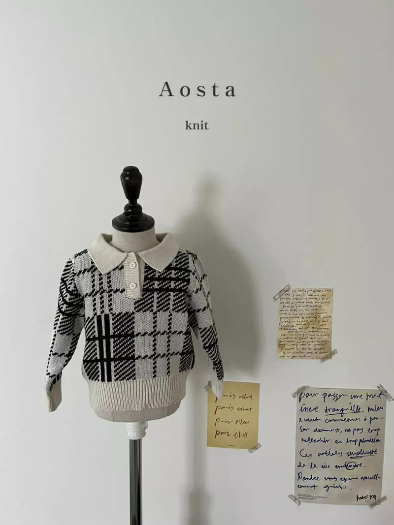 Aosta - Korean Children Fashion - #Kfashion4kids - Dandy Collar Knit - 2