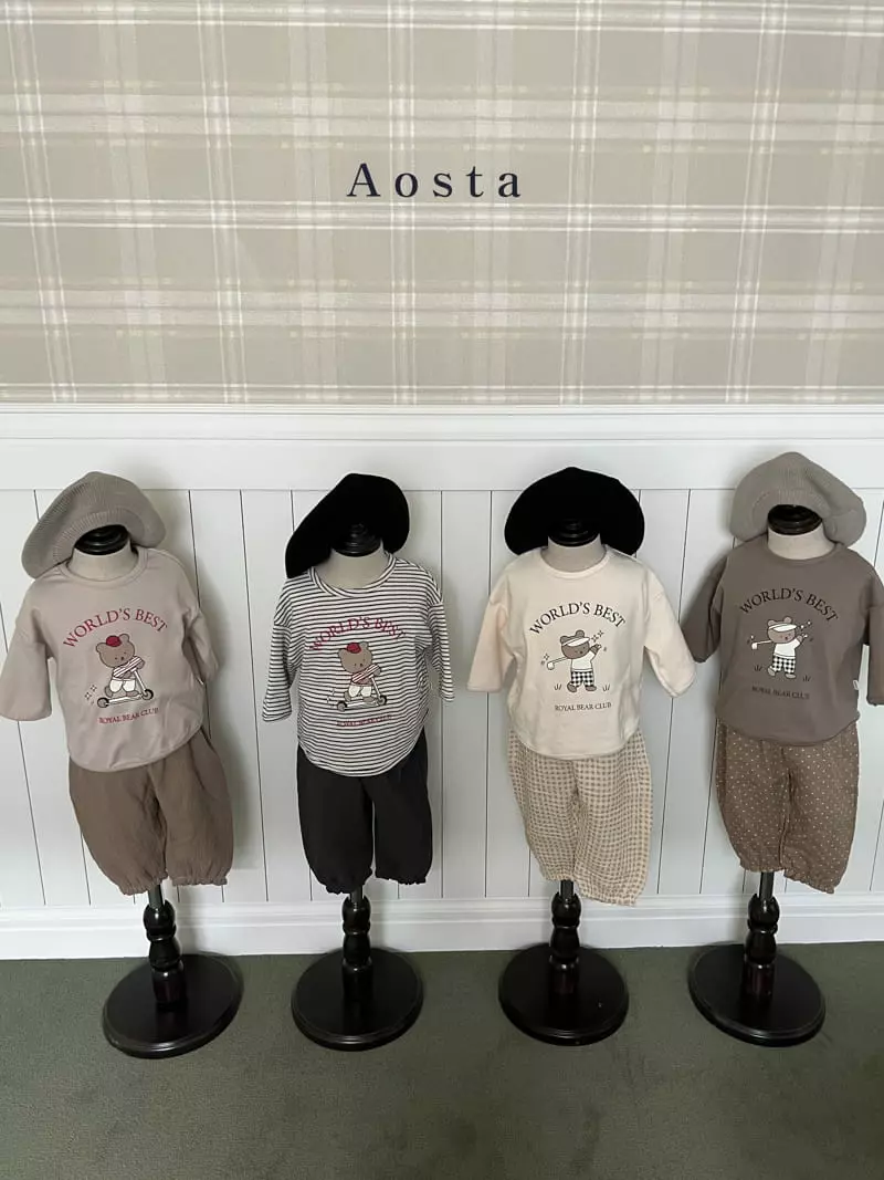 Aosta - Korean Children Fashion - #stylishchildhood - Royal Bear Kick Board Tee - 4