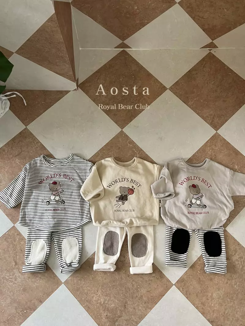 Aosta - Korean Children Fashion - #childofig - Royal Bear Basketball Tee - 3