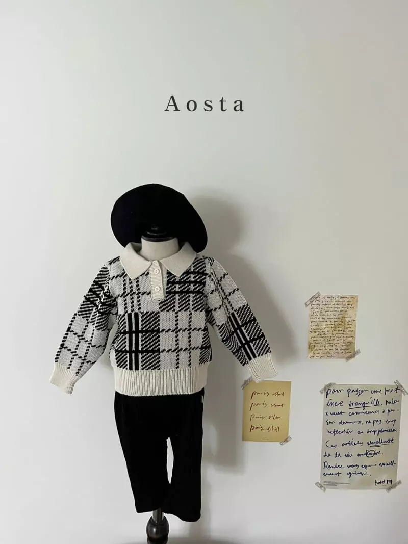 Aosta - Korean Children Fashion - #childofig - Dandy Collar Knit - 7
