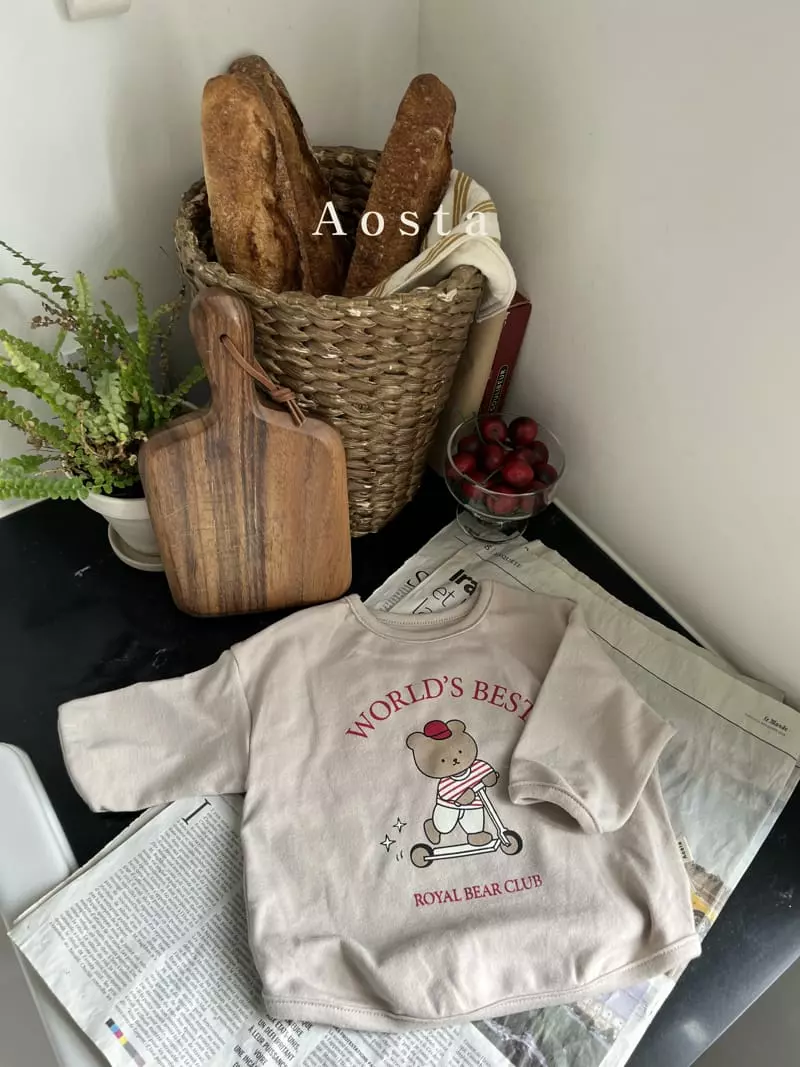 Aosta - Korean Children Fashion - #childrensboutique - Royal Bear Kick Board Tee - 5