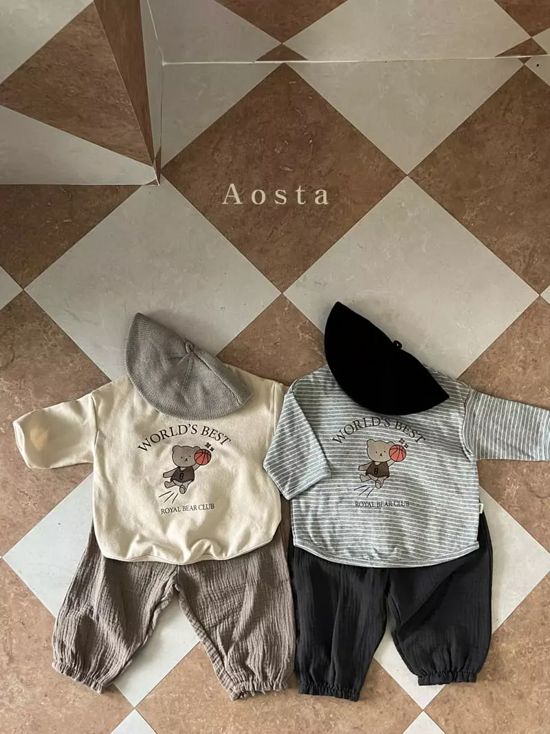 Aosta - Korean Children Fashion - #childofig - Royal Bear Basketball Tee - 4